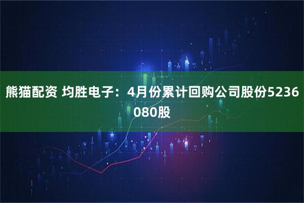 熊猫配资 均胜电子：4月份累计回购公司股份5236080股
